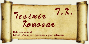 Tešimir Komosar vizit kartica